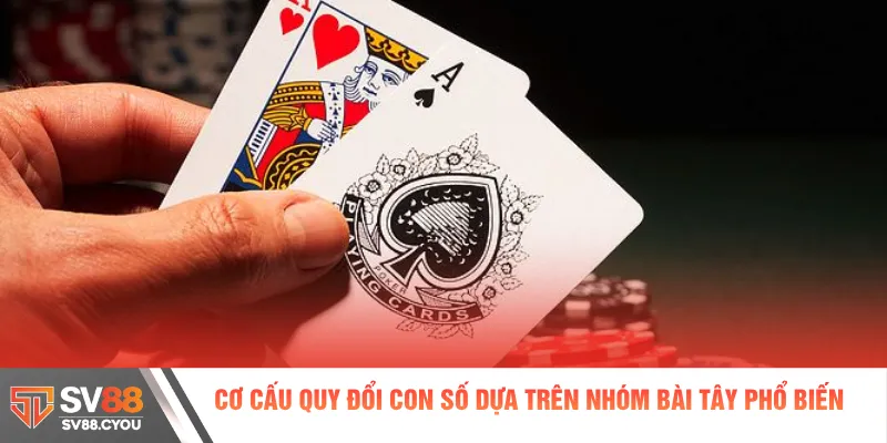 Cơ cấu quy đổi con số dựa trên nhóm bài Tây phổ biến
